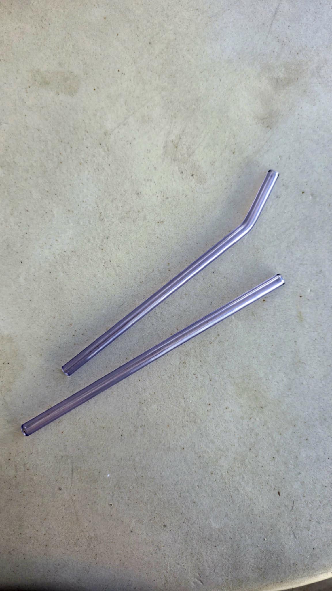 Paille en verre borosilicate violette
