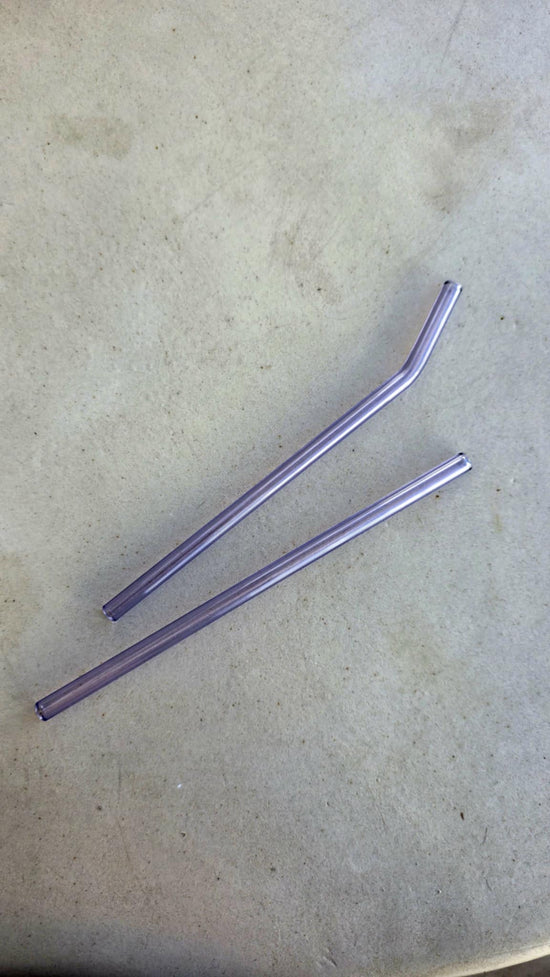 Paille en verre borosilicate violette