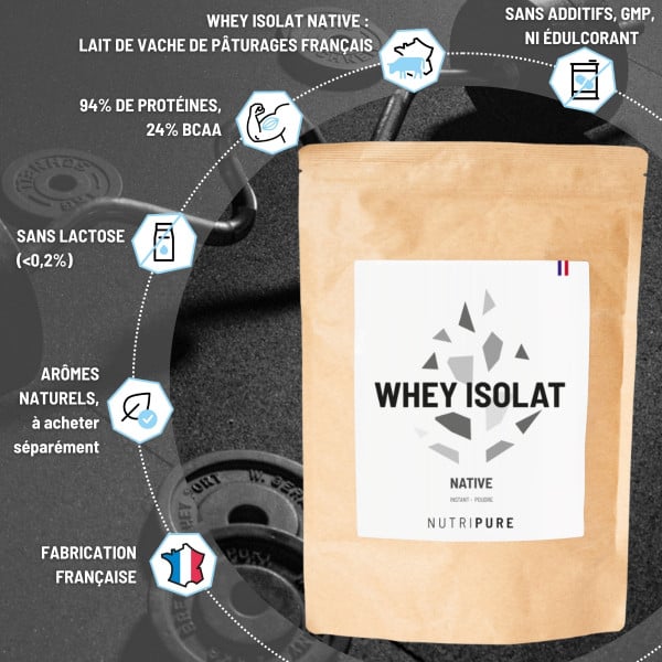 Whey Isolate native Nutripure - sachet de 750g